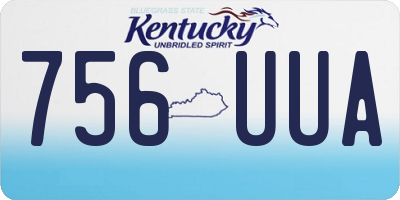 KY license plate 756UUA