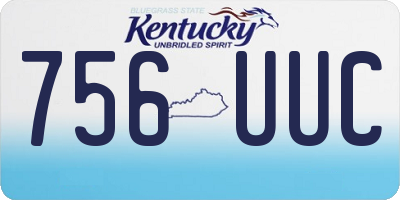 KY license plate 756UUC