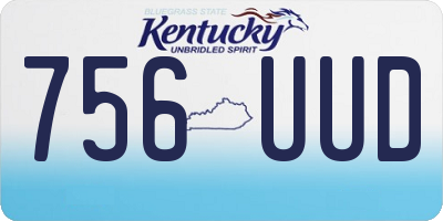 KY license plate 756UUD