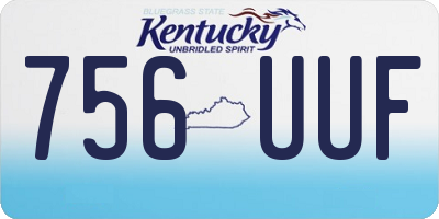 KY license plate 756UUF