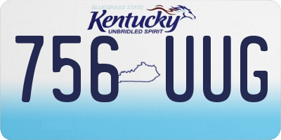 KY license plate 756UUG