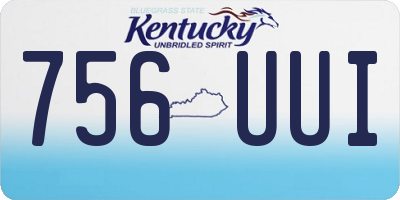 KY license plate 756UUI