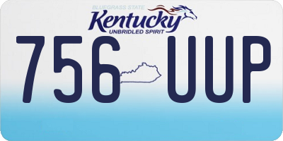 KY license plate 756UUP