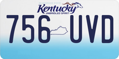 KY license plate 756UVD