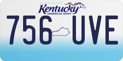 KY license plate 756UVE