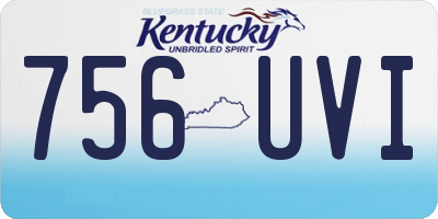 KY license plate 756UVI