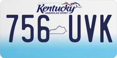 KY license plate 756UVK