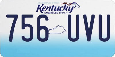 KY license plate 756UVU