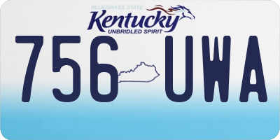 KY license plate 756UWA