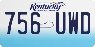 KY license plate 756UWD