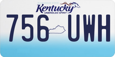 KY license plate 756UWH