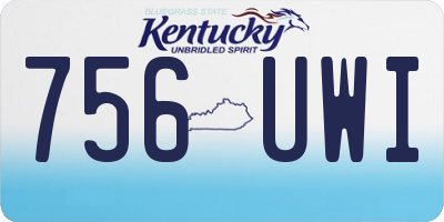 KY license plate 756UWI