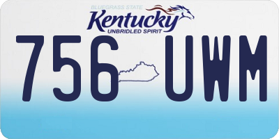 KY license plate 756UWM