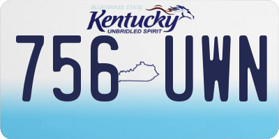 KY license plate 756UWN