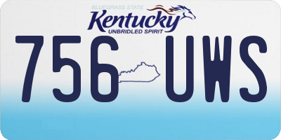 KY license plate 756UWS