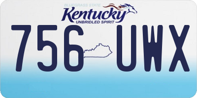 KY license plate 756UWX