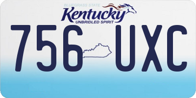 KY license plate 756UXC