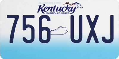 KY license plate 756UXJ