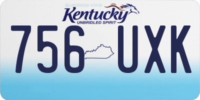KY license plate 756UXK