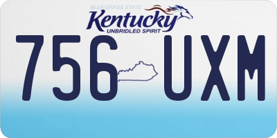 KY license plate 756UXM