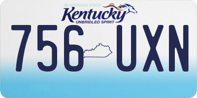 KY license plate 756UXN