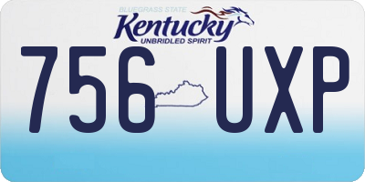 KY license plate 756UXP