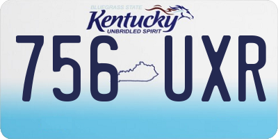 KY license plate 756UXR