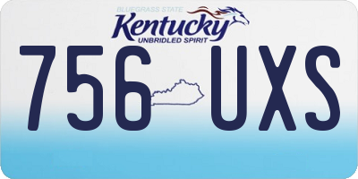 KY license plate 756UXS