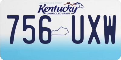 KY license plate 756UXW