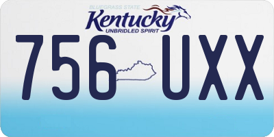 KY license plate 756UXX