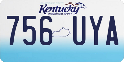KY license plate 756UYA
