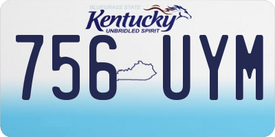 KY license plate 756UYM
