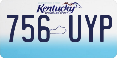 KY license plate 756UYP