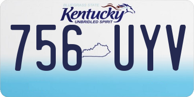 KY license plate 756UYV