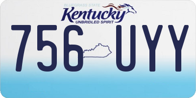 KY license plate 756UYY