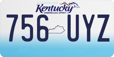 KY license plate 756UYZ