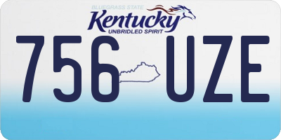 KY license plate 756UZE