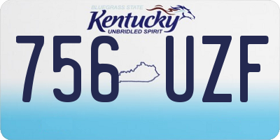 KY license plate 756UZF