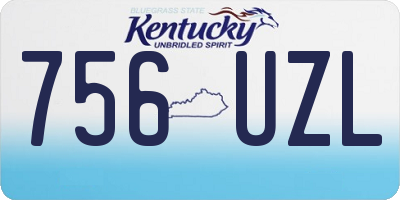 KY license plate 756UZL