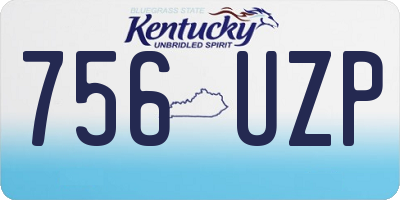 KY license plate 756UZP