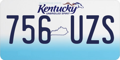 KY license plate 756UZS