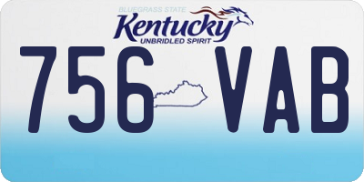 KY license plate 756VAB