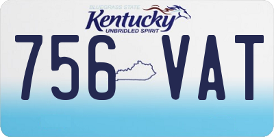 KY license plate 756VAT