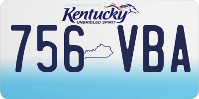 KY license plate 756VBA