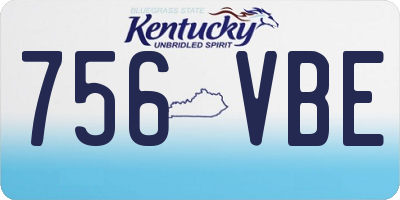 KY license plate 756VBE