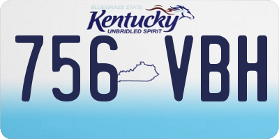 KY license plate 756VBH