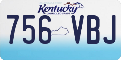 KY license plate 756VBJ