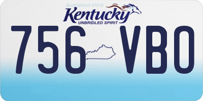 KY license plate 756VBO