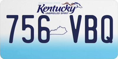 KY license plate 756VBQ