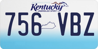 KY license plate 756VBZ